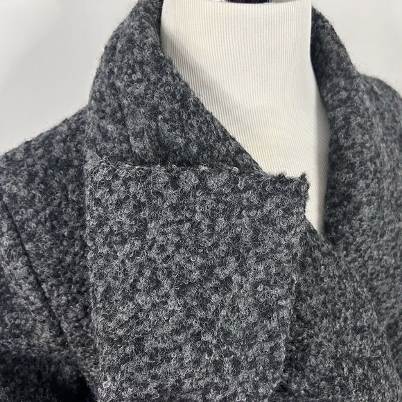 Ivanka Trump Size 10 Belted Overcoat Wool Blend Gray Ash Luxury Formal - Picture 5 of 6